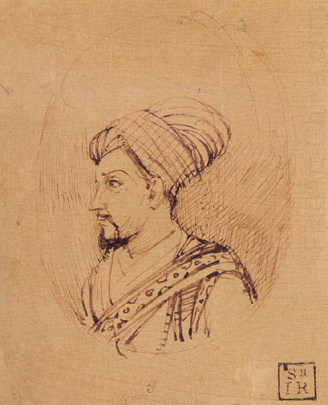 Rembrandt Harmensz Van Rijn A Medallion Portrait of Muhammad-Adil Shah of Bijapur china oil painting image